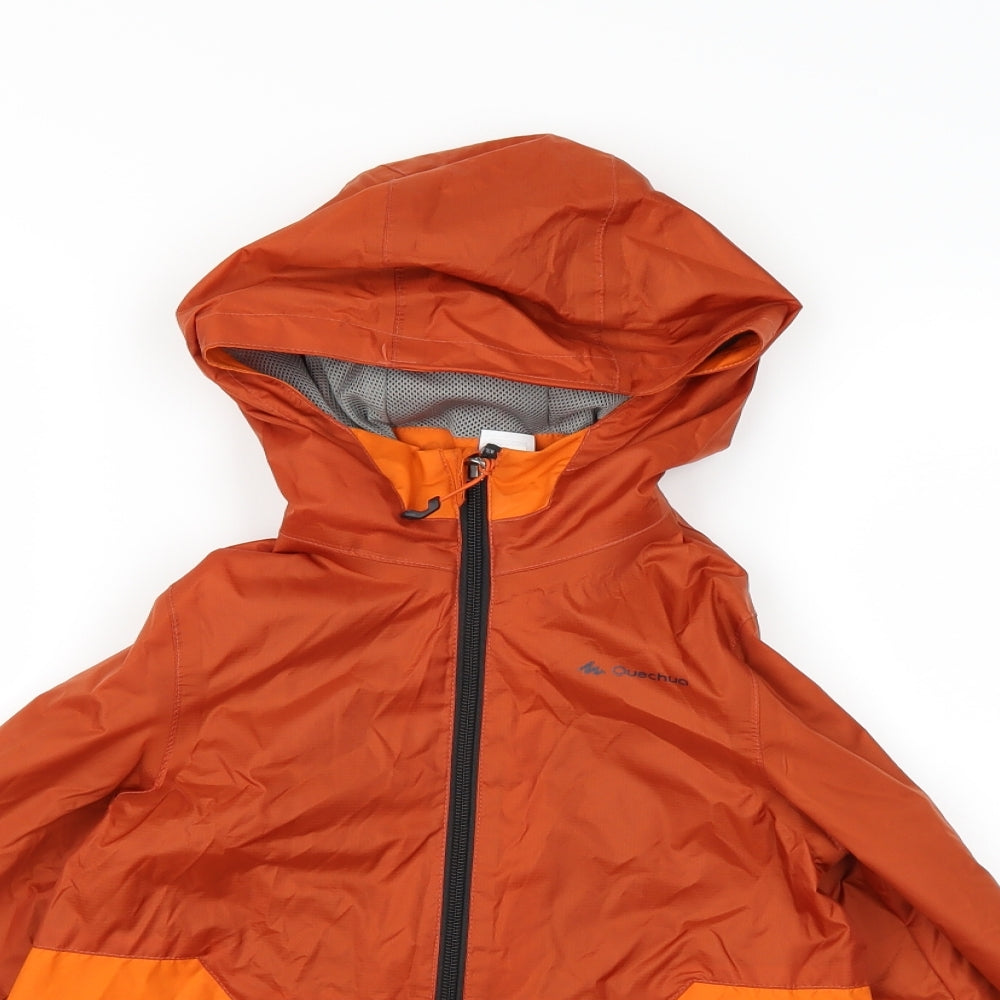 DECATHLON Boys Orange   Rain Coat Coat Size 8 Years