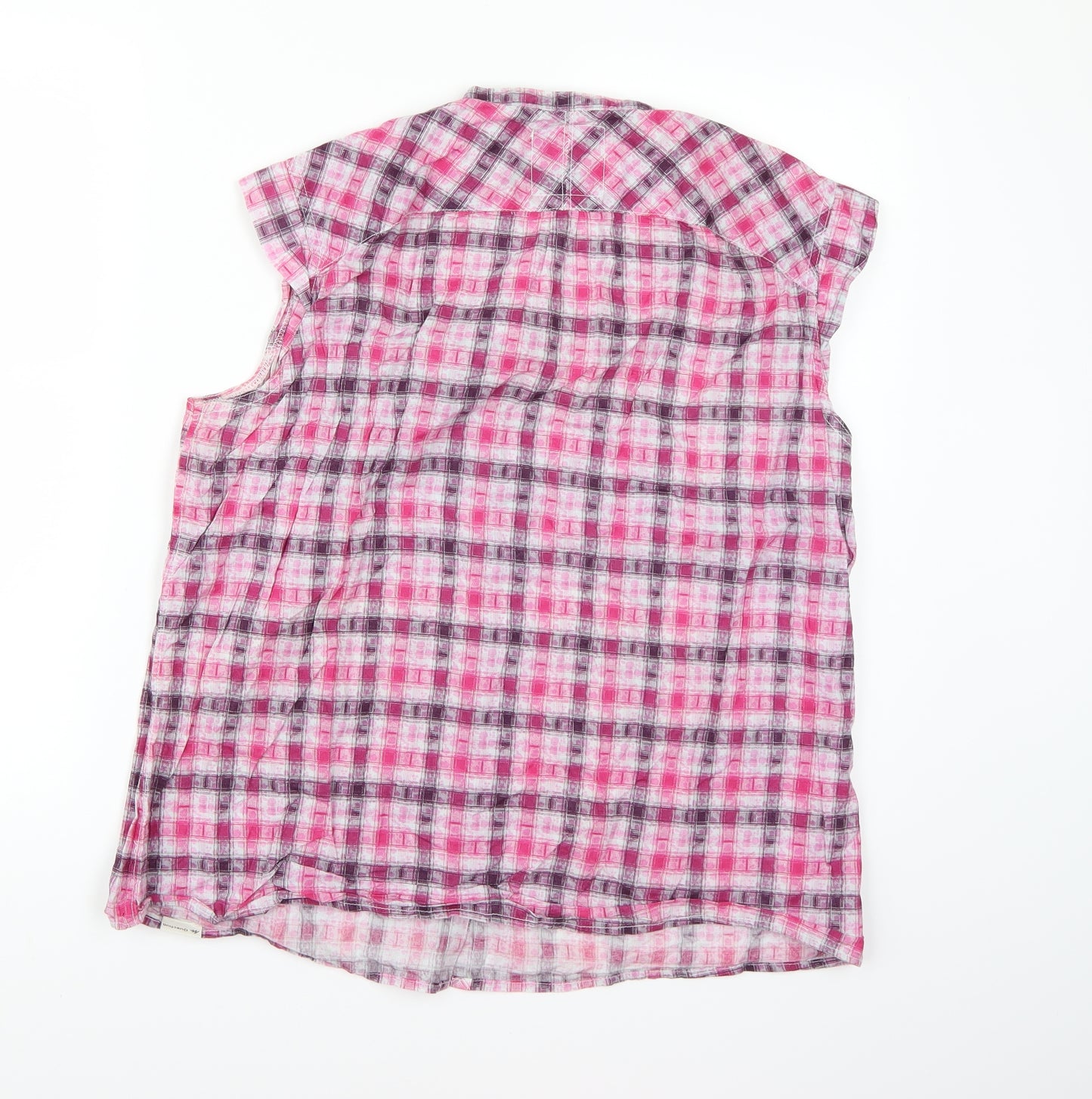 Quechua Womens Pink Check  Basic Blouse Size 20
