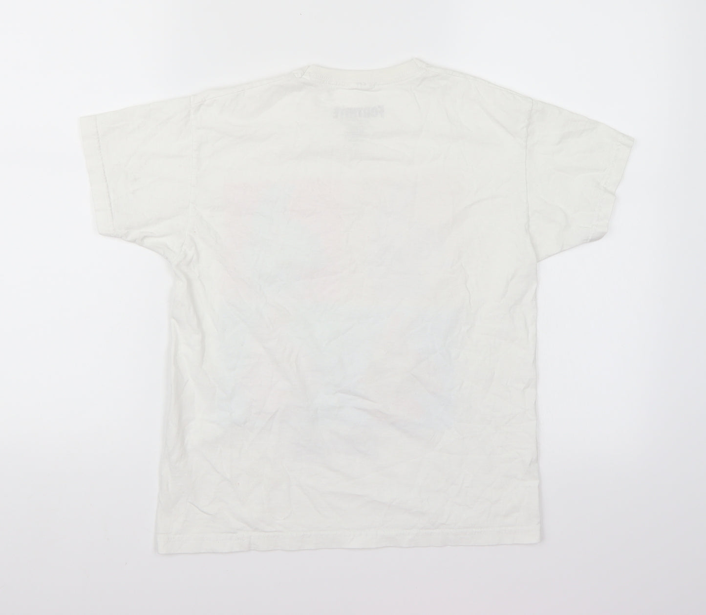 Fortnite Boys White   Basic T-Shirt Size L