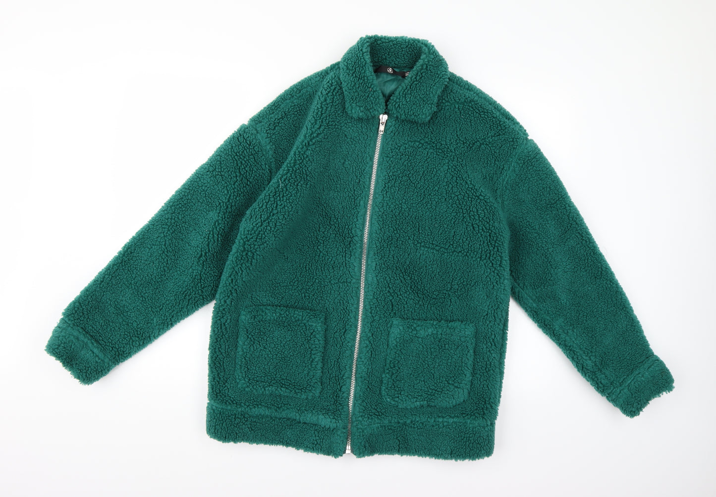 Missguided Womens Green  Fleece Jacket  Size 6