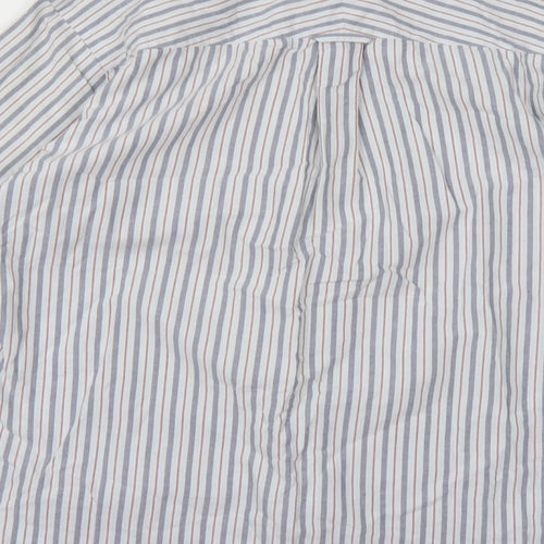 john ew Mens Blue Striped   Button-Up Size M