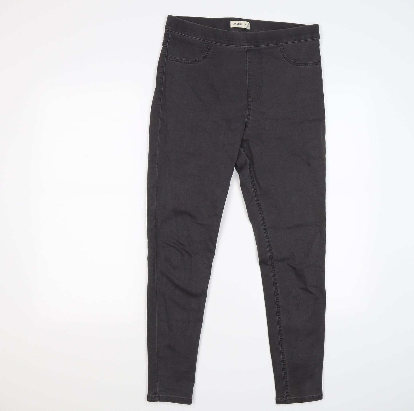 Marks and Spencer Womens Grey  Denim Jegging Leggings Size 10 L26 in
