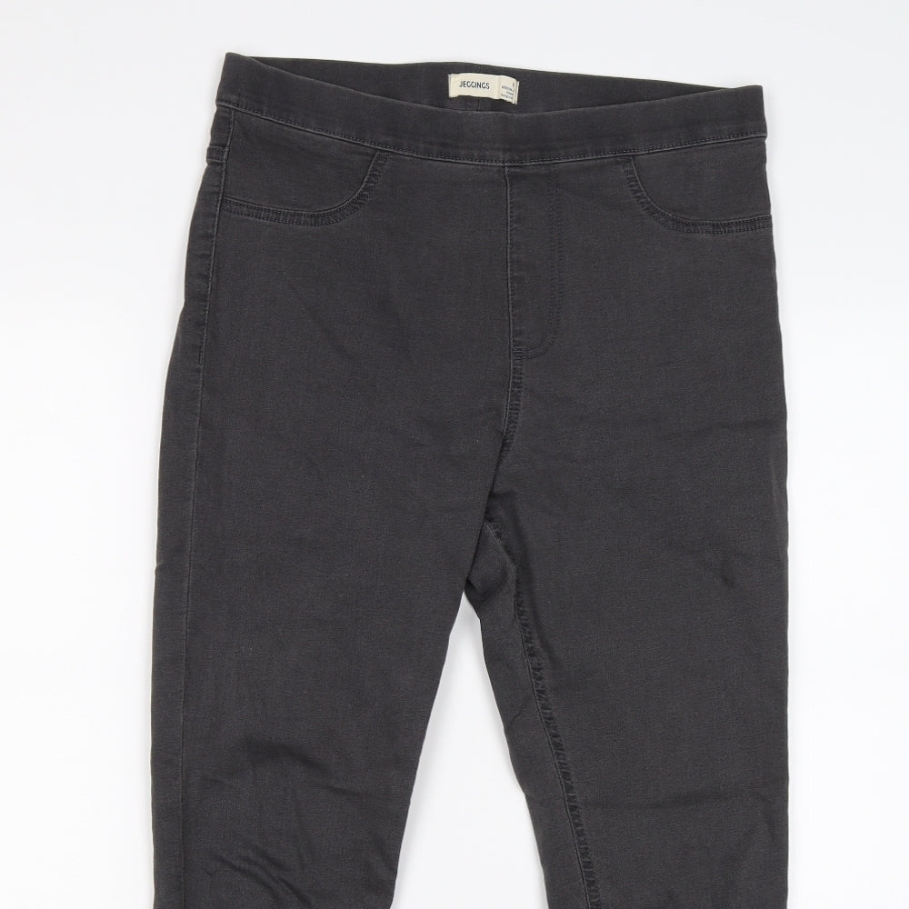 Marks and Spencer Womens Grey  Denim Jegging Leggings Size 10 L26 in