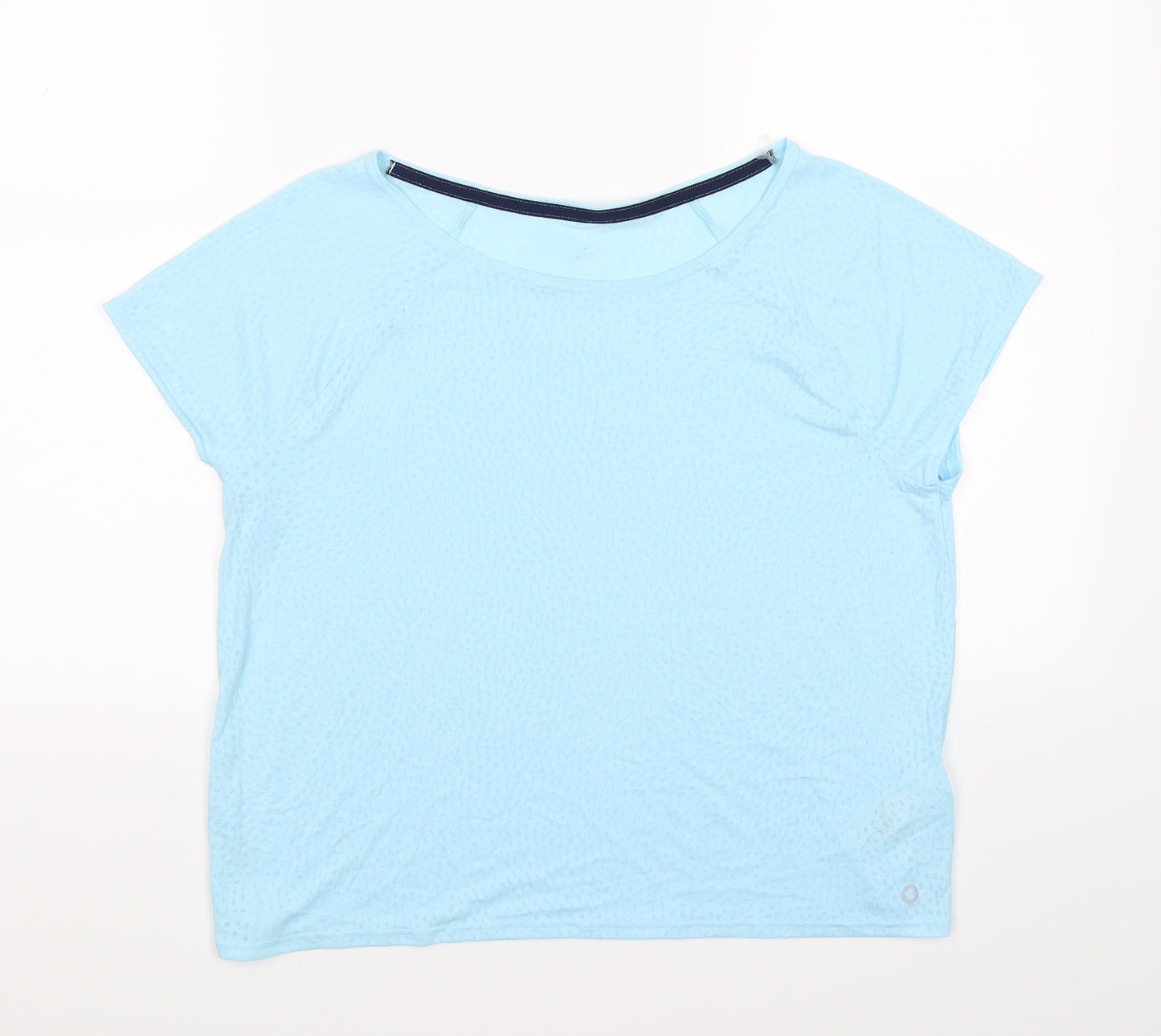 good move Womens Blue Polka Dot  Basic T-Shirt Size 12