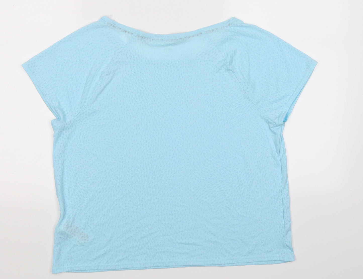 good move Womens Blue Polka Dot  Basic T-Shirt Size 12