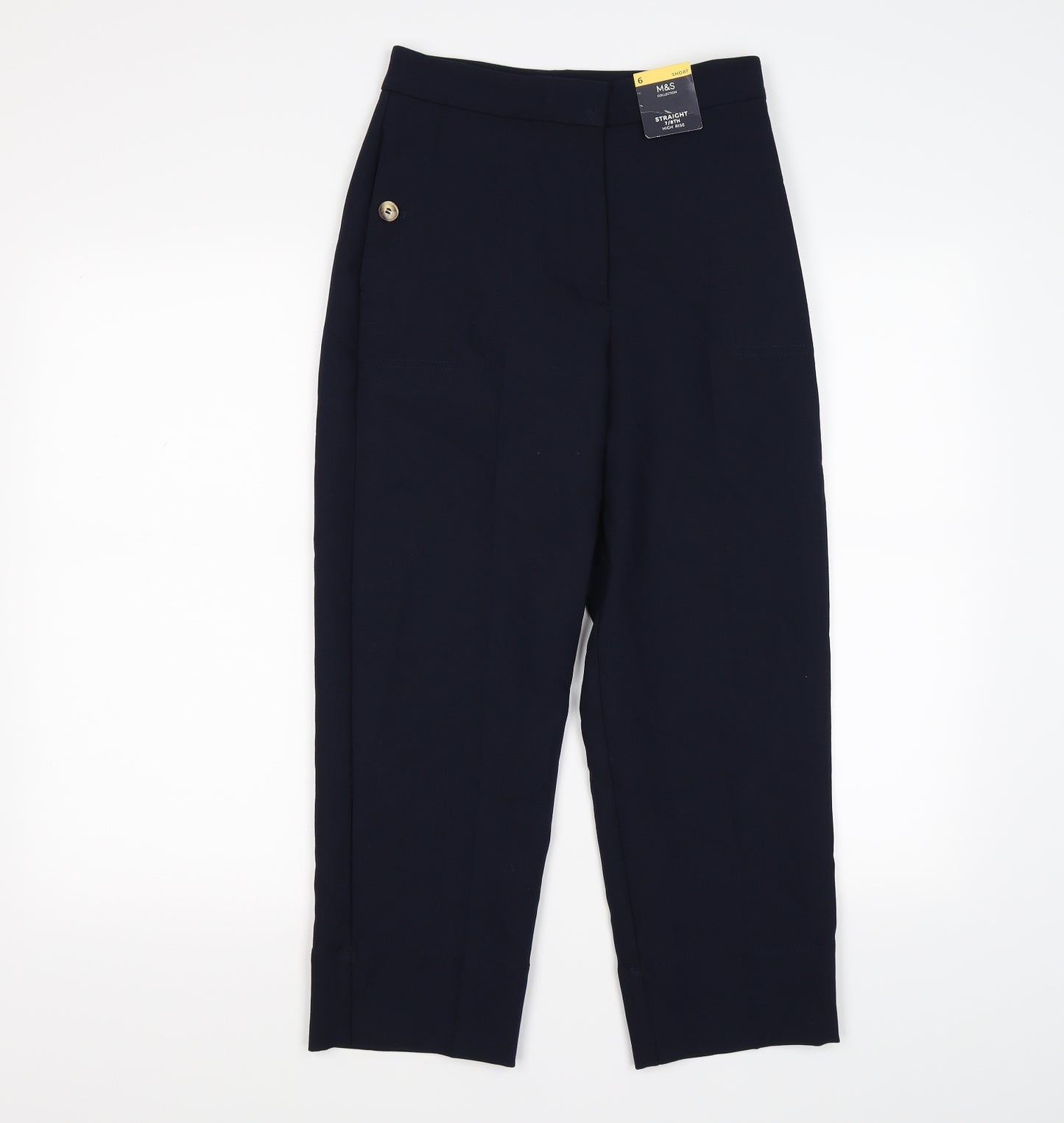 Marks and Spencer Womens Blue   Trousers  Size 6 L24 in