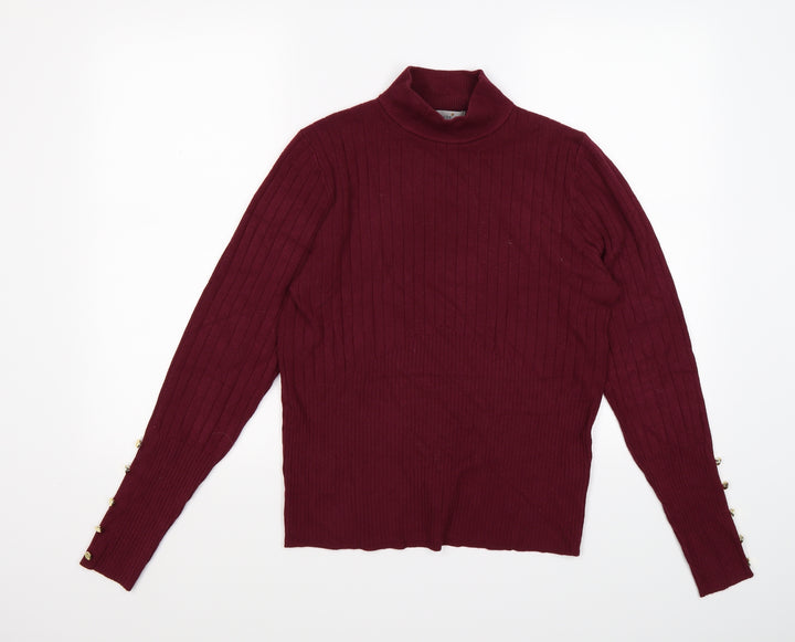 Per Una Womens Purple Striped Pullover Jumper Size 16
