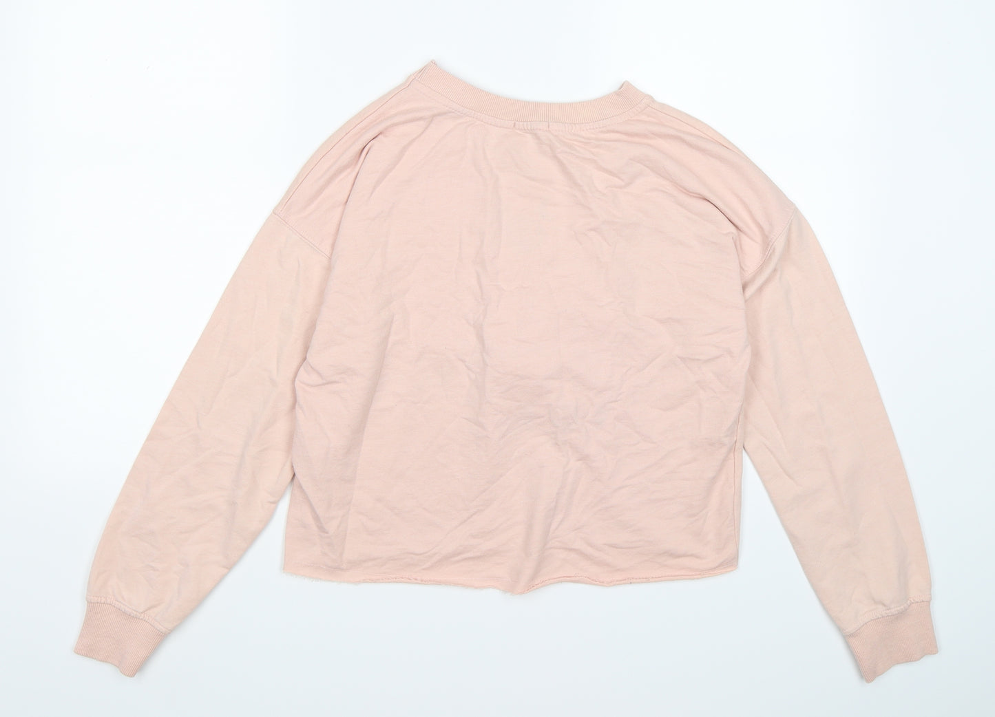 Bershka Womens Pink  Jersey Pullover Sweatshirt Size S  - no drama llama