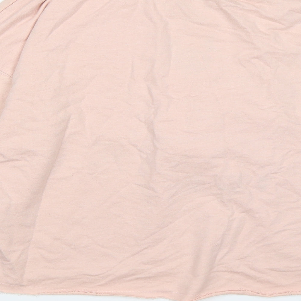 Bershka Womens Pink  Jersey Pullover Sweatshirt Size S  - no drama llama