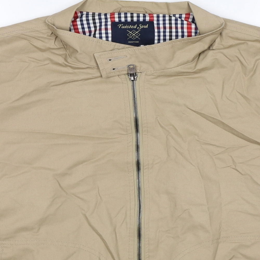Twisted Soul Mens Beige   Jacket  Size 2XL