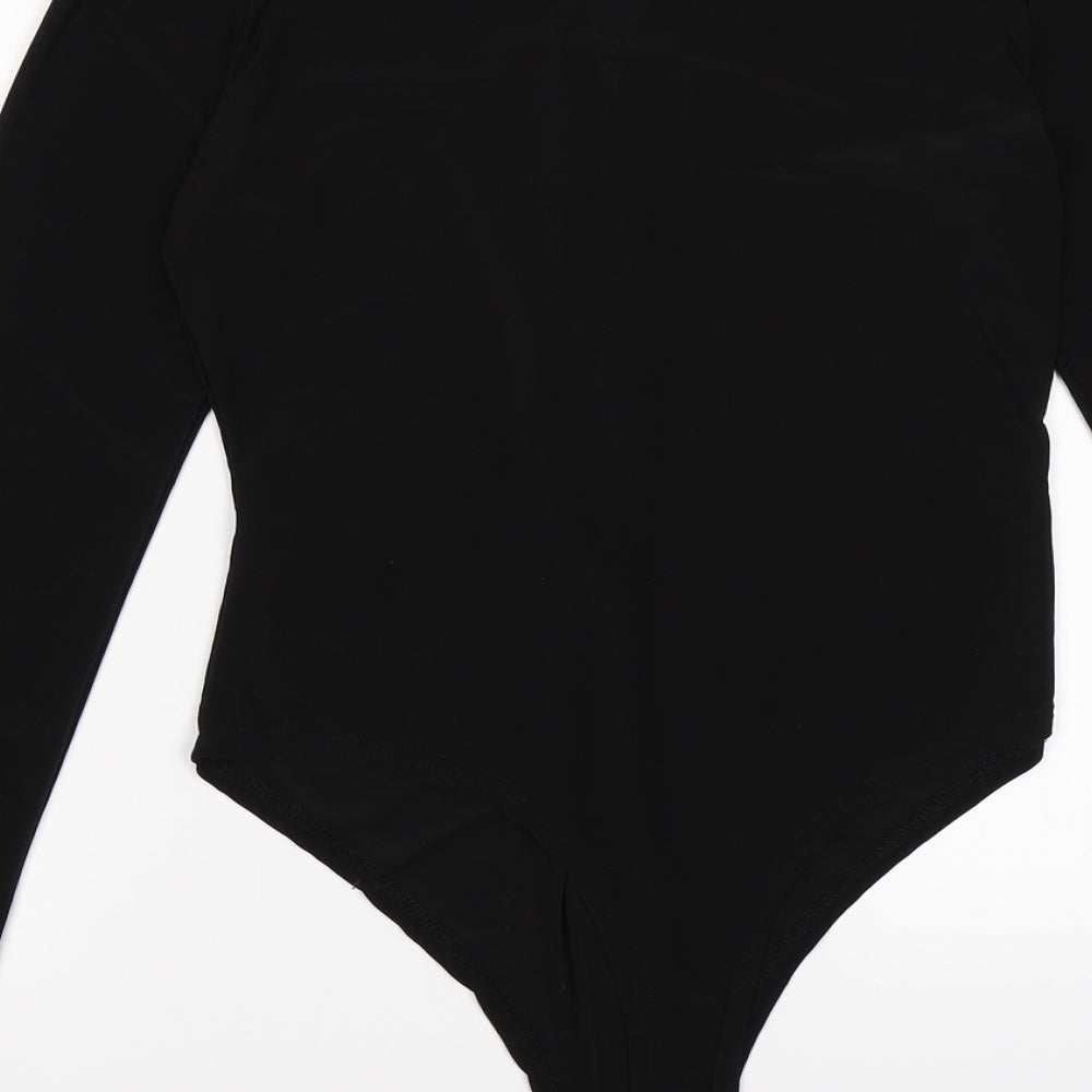 Boohoo Womens Black   Bodysuit One-Piece Size 12