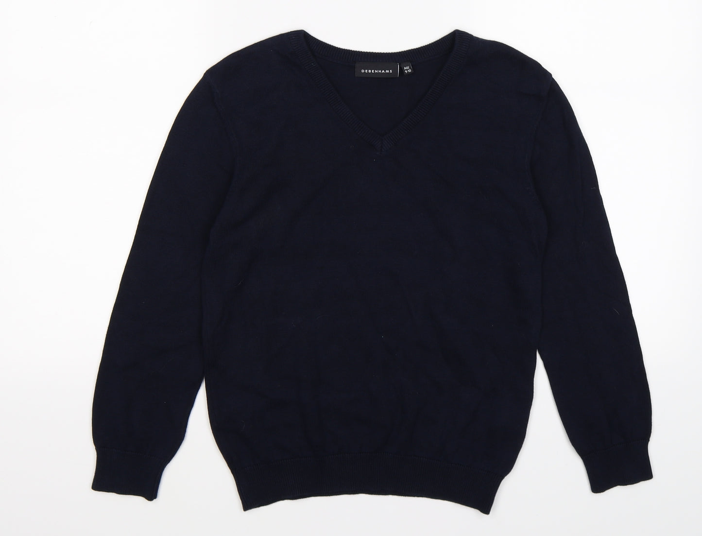 Debenhams Boys Blue  Knit Pullover Jumper Size 9-10 Years  - school wear