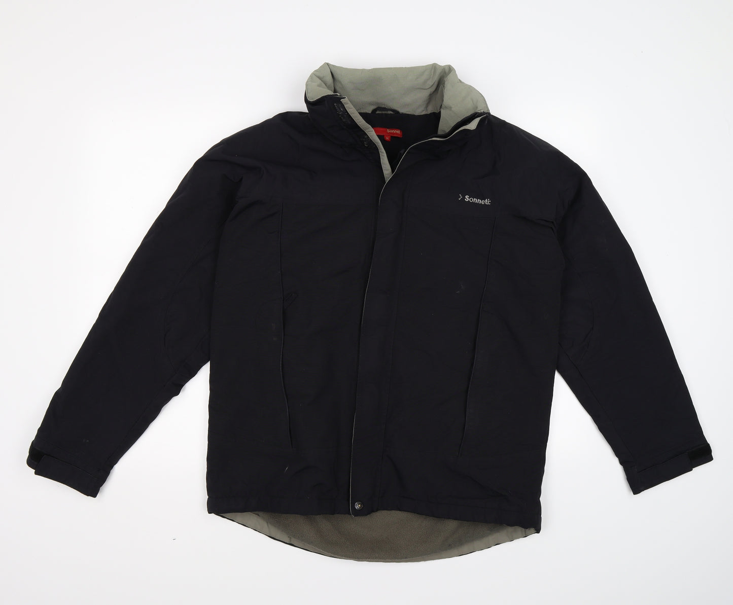 Sonneti Mens Black   Windbreaker Coat Size M