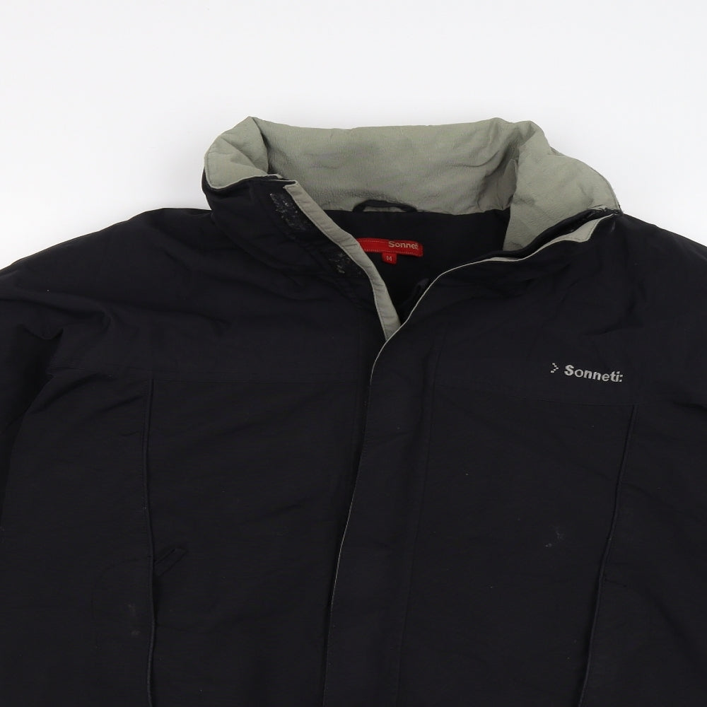 Sonneti Mens Black   Windbreaker Coat Size M