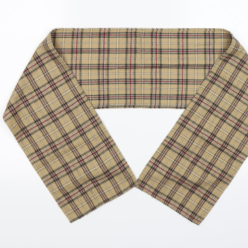Preworn Unisex Brown Check Knit Scarf Scarves & Wraps One Size