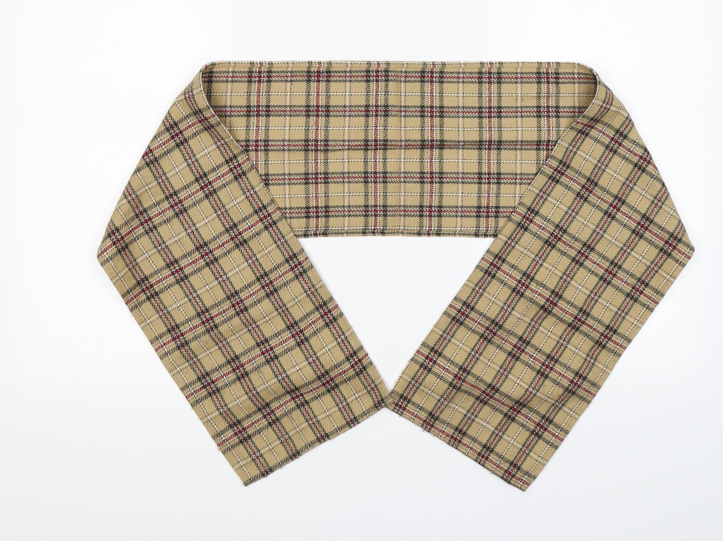 Preworn Unisex Brown Check Knit Scarf Scarves & Wraps One Size
