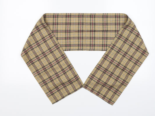 Preworn Unisex Brown Check Knit Scarf Scarves & Wraps One Size
