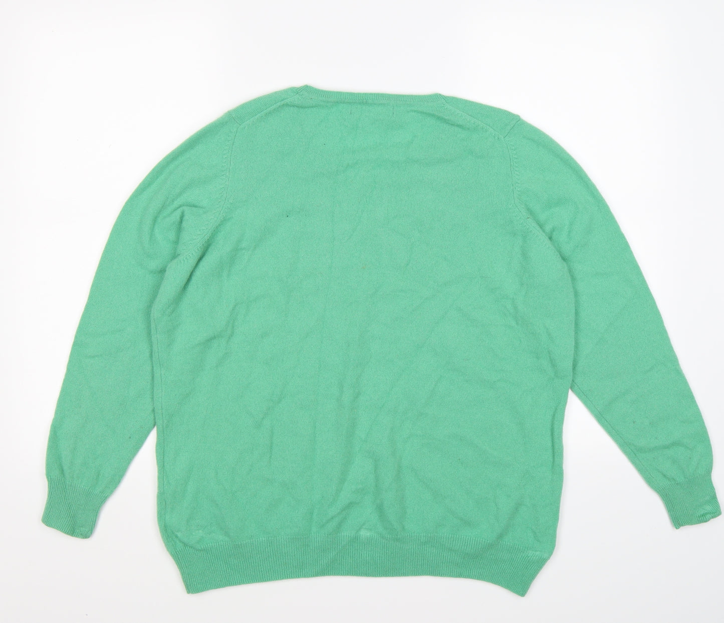 Marks and Spencer Womens Green  Knit Pullover Jumper Size 22  - SUPER SOFT