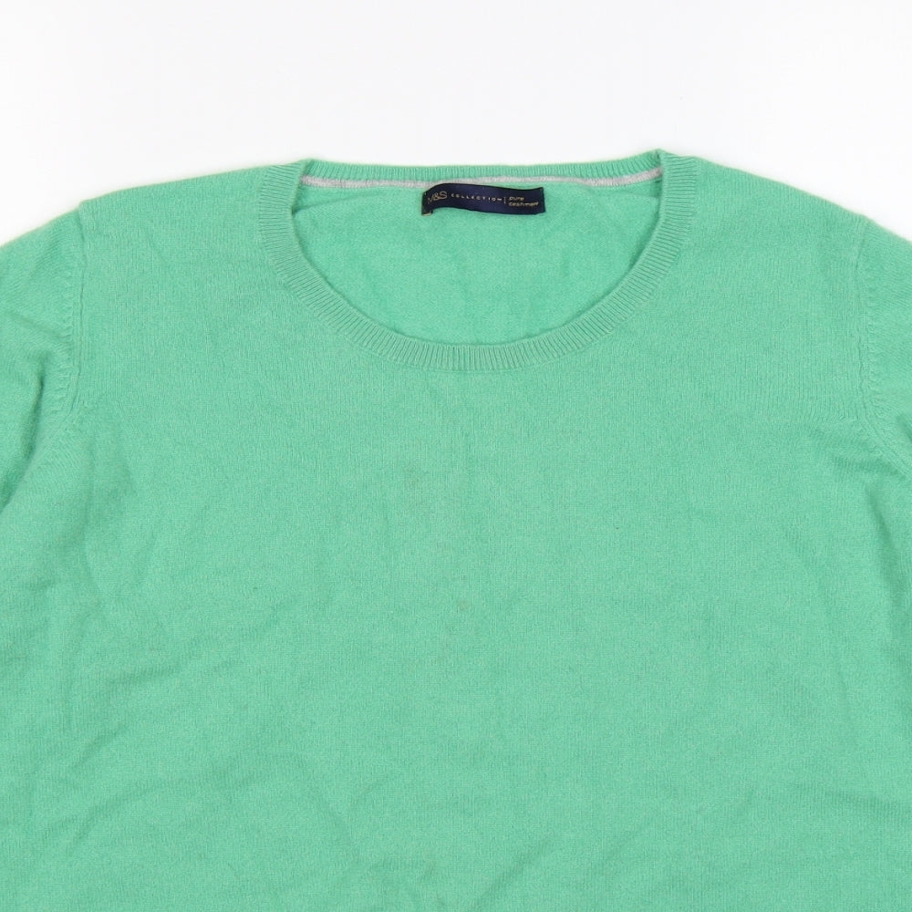 Marks and Spencer Womens Green  Knit Pullover Jumper Size 22  - SUPER SOFT