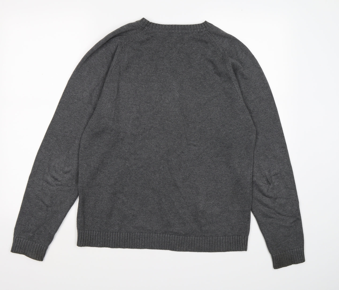 boston crew Mens Grey  Knit Pullover Jumper Size S