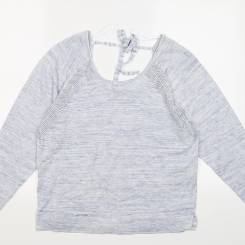 Indigo Womens Blue  Knit Pullover Jumper Size 12