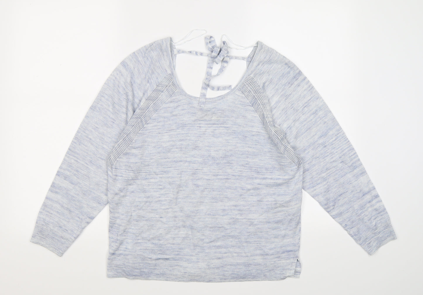 Indigo Womens Blue  Knit Pullover Jumper Size 12
