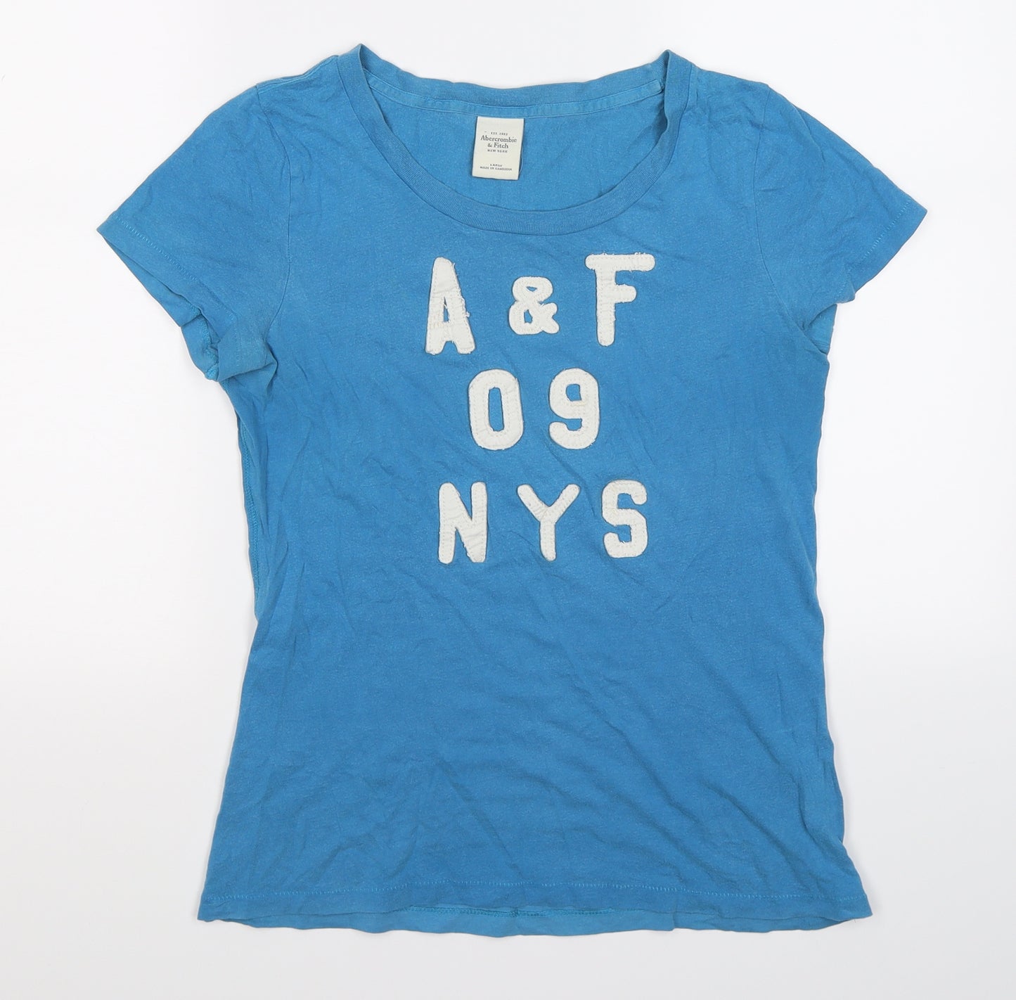 Abercrombie & Fitch Womens Blue   Basic T-Shirt Size L