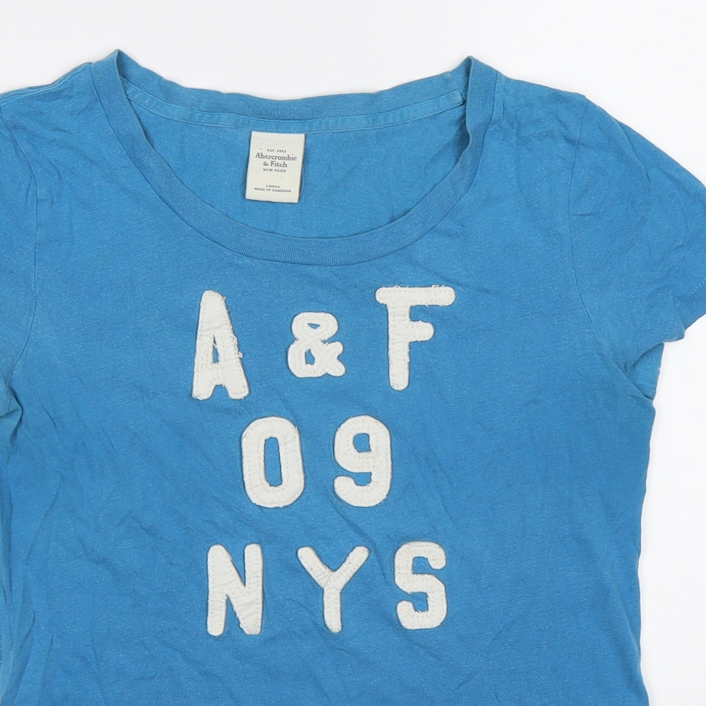 Abercrombie & Fitch Womens Blue   Basic T-Shirt Size L