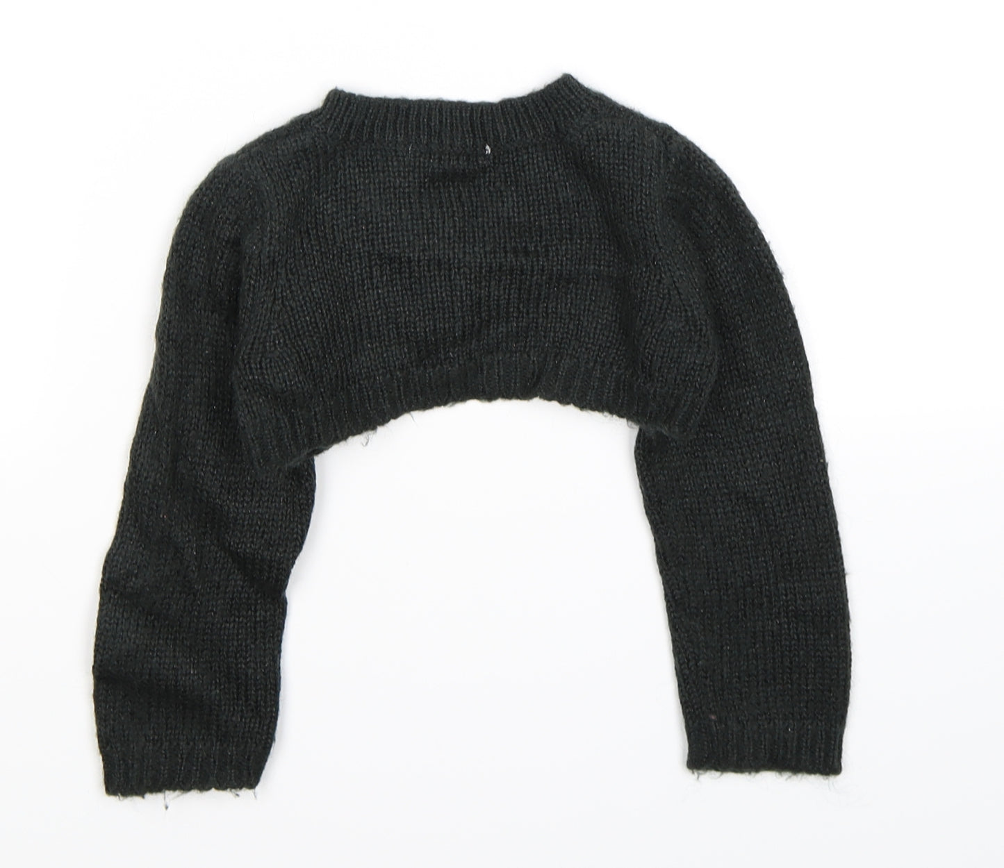H&M Girls Green  Knit Shrug Jumper Size 2-3 Years  - with glitter