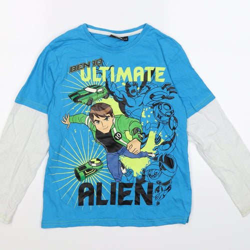 Cartoon Network Boys Blue   Basic T-Shirt Size 8-9 Years  - ben 10