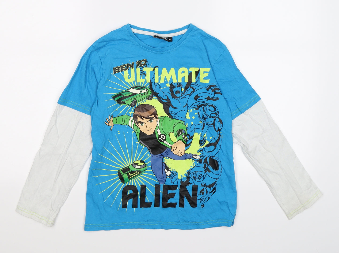 Cartoon Network Boys Blue   Basic T-Shirt Size 8-9 Years  - ben 10