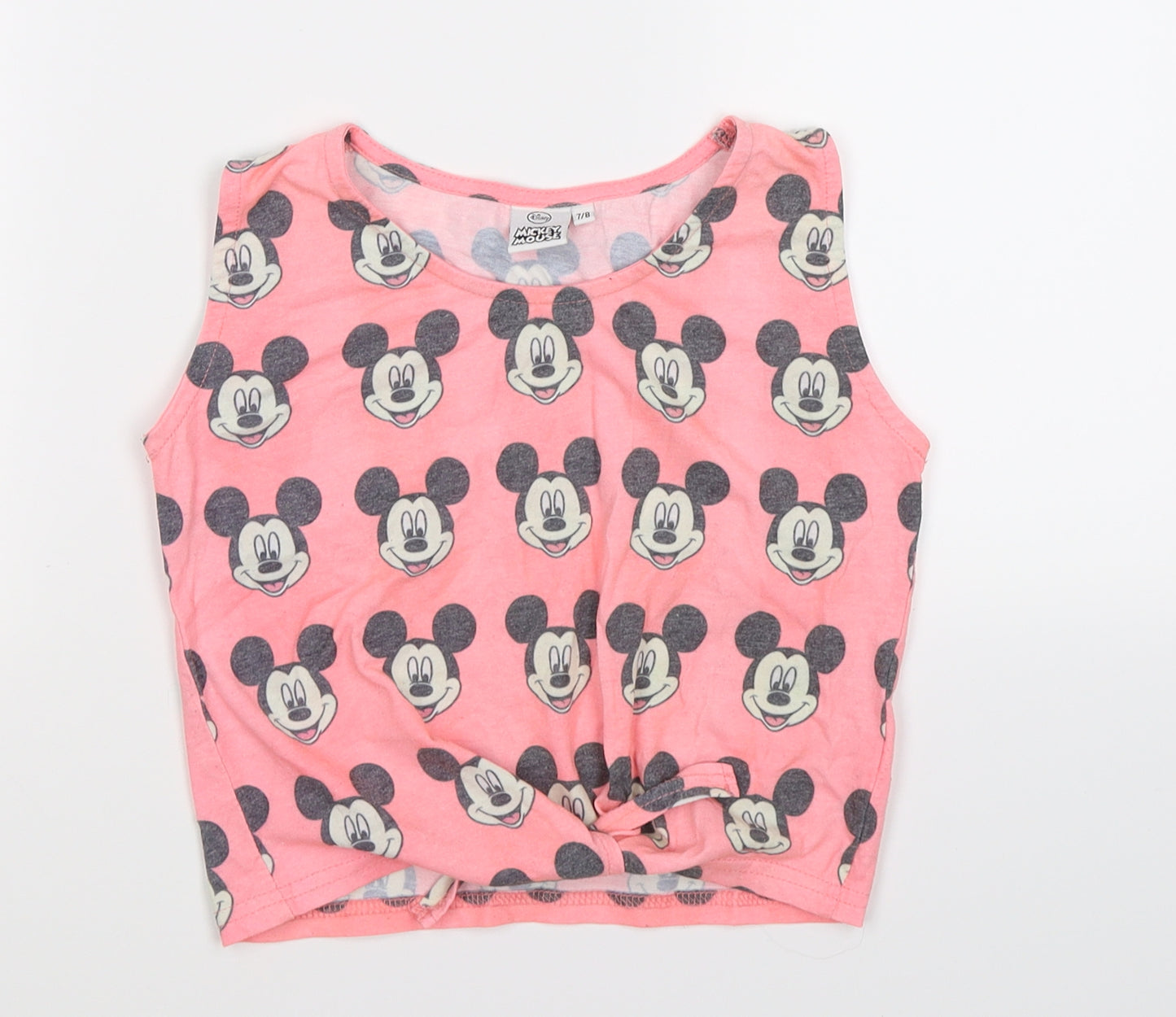 mickey mouse Girls Pink   Cropped Tank Size 7-8 Years  - mickey mouse