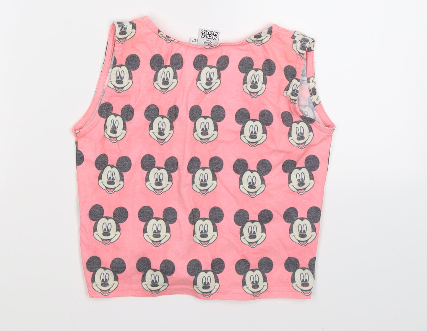 mickey mouse Girls Pink   Cropped Tank Size 7-8 Years  - mickey mouse