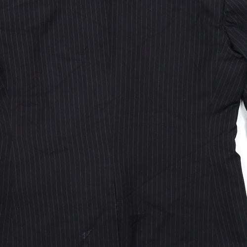 James Mens Black Striped  Jacket Suit Jacket Size 38