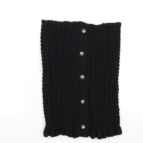 nastygal Womens Black Striped Microfibre Camisole Tank Size 10