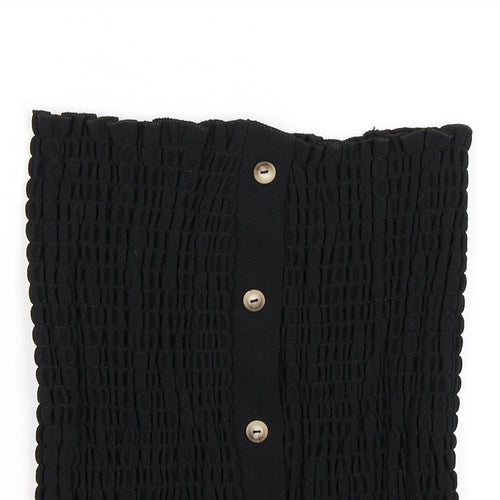 nastygal Womens Black Striped Microfibre Camisole Tank Size 10