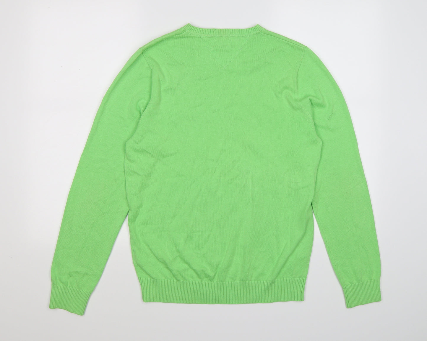 Tommy Hilfiger Mens Green  Knit Pullover Jumper Size S  - neon