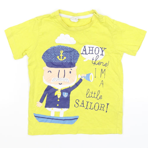 H&M Boys Yellow   Basic T-Shirt Size 12-18 Months  - Ahoy! Sailor