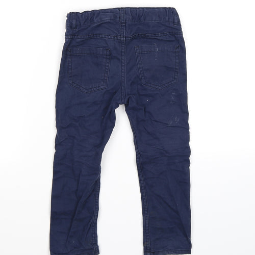 H&M Boys Blue  Velour Straight Jeans Size 2-3 Years