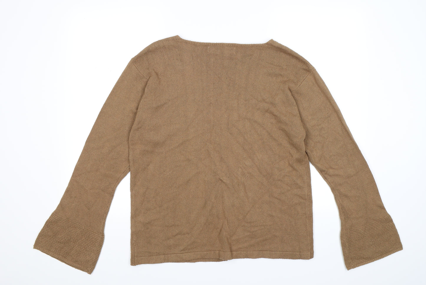 The Earth Collection Womens Brown  Knit Cardigan Jumper Size L