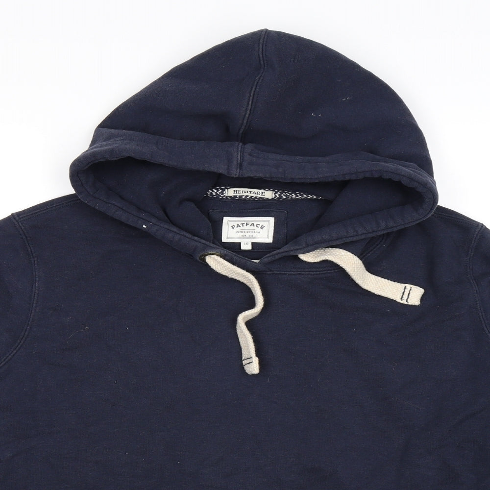 Fat Face Womens Blue  Jersey Pullover Hoodie Size 16