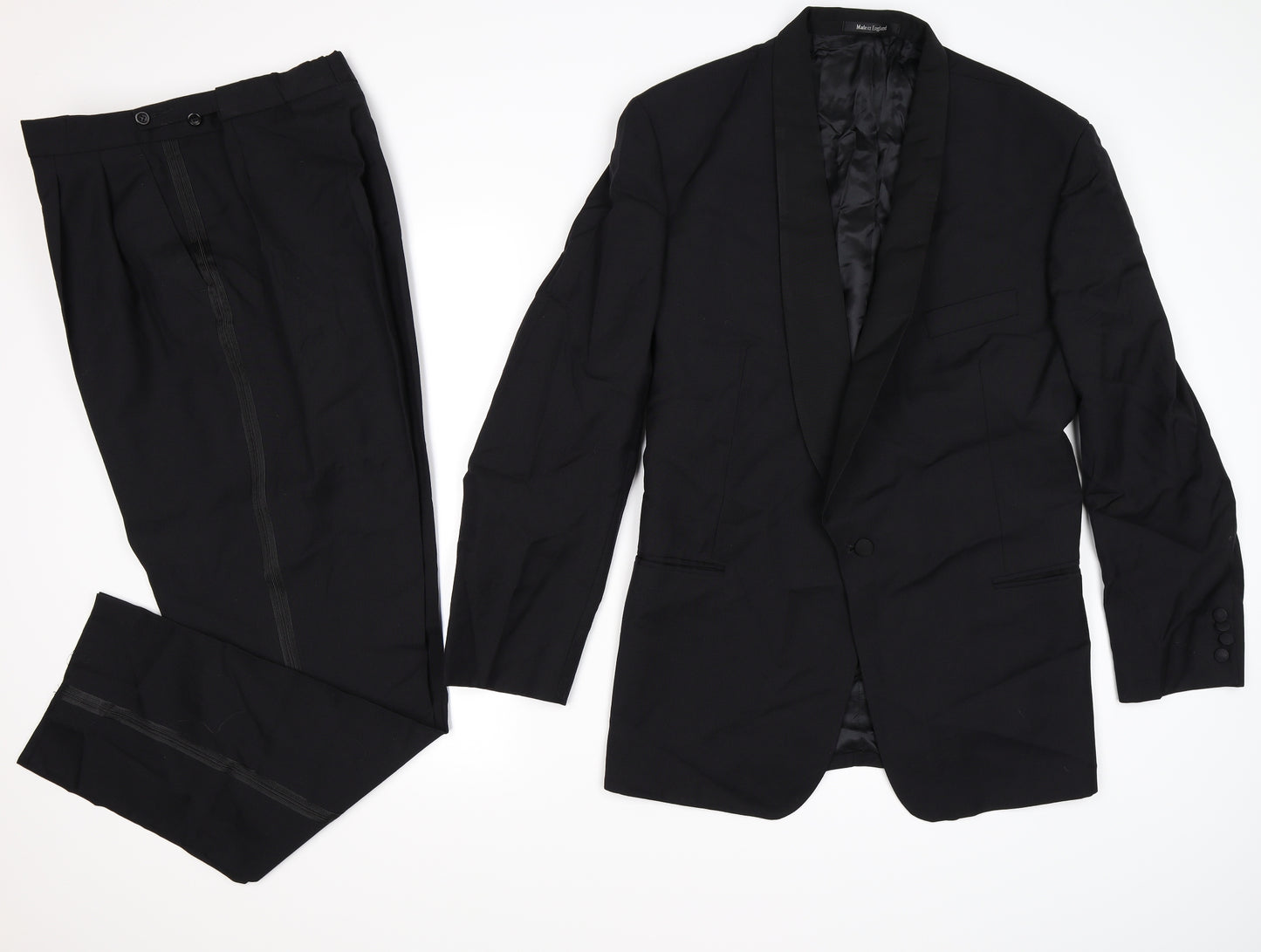 david moss Mens Black   2 Piece Suit Size 46 L30 in