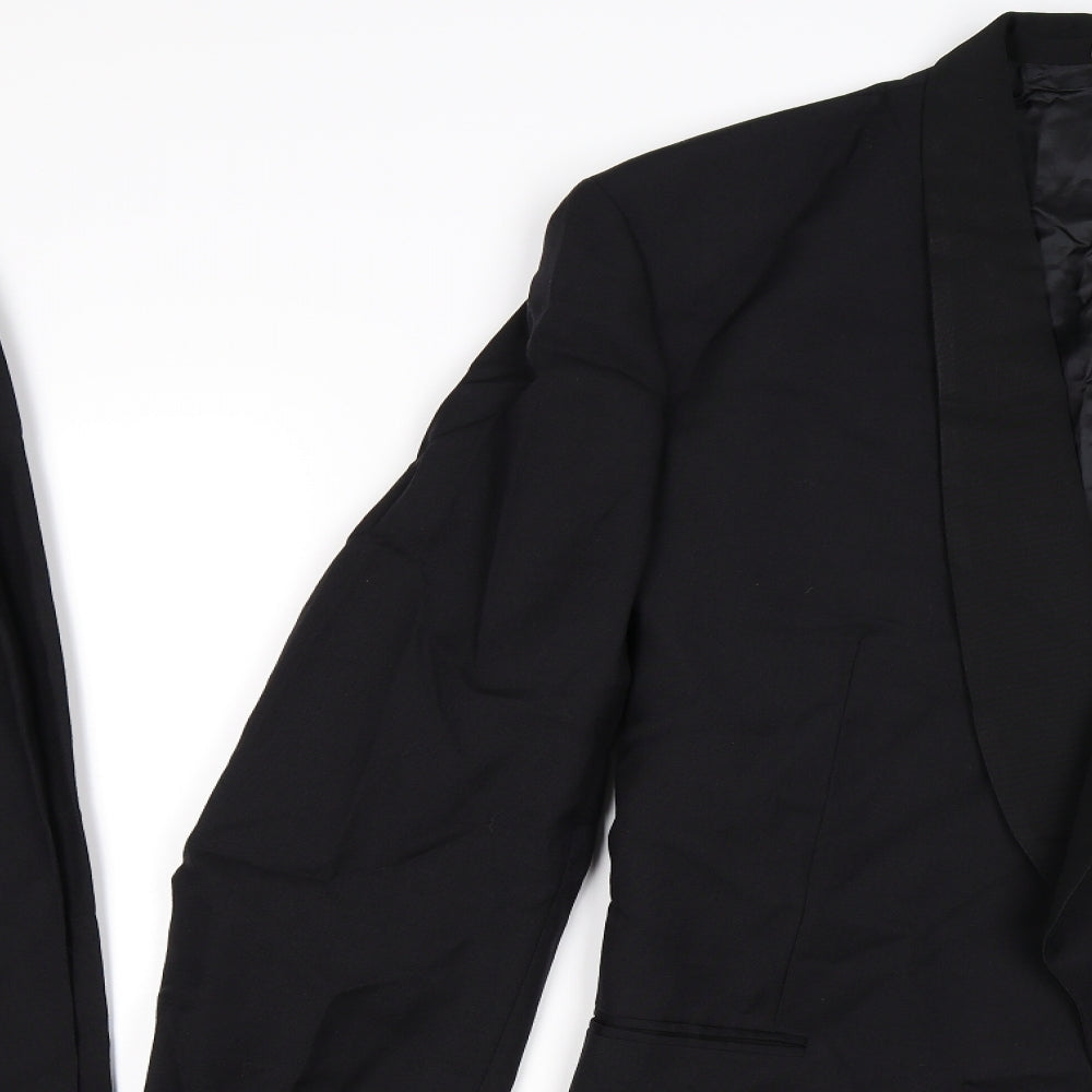 david moss Mens Black   2 Piece Suit Size 46 L30 in
