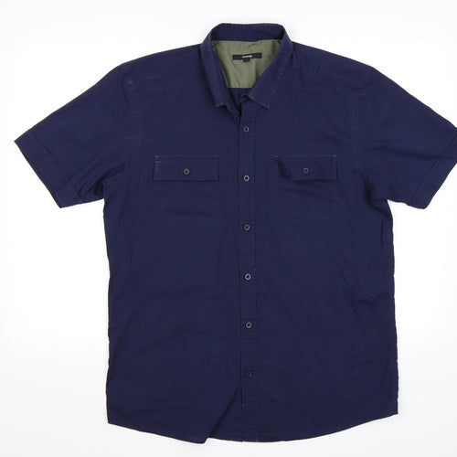 gero Mens Blue    Button-Up Size L
