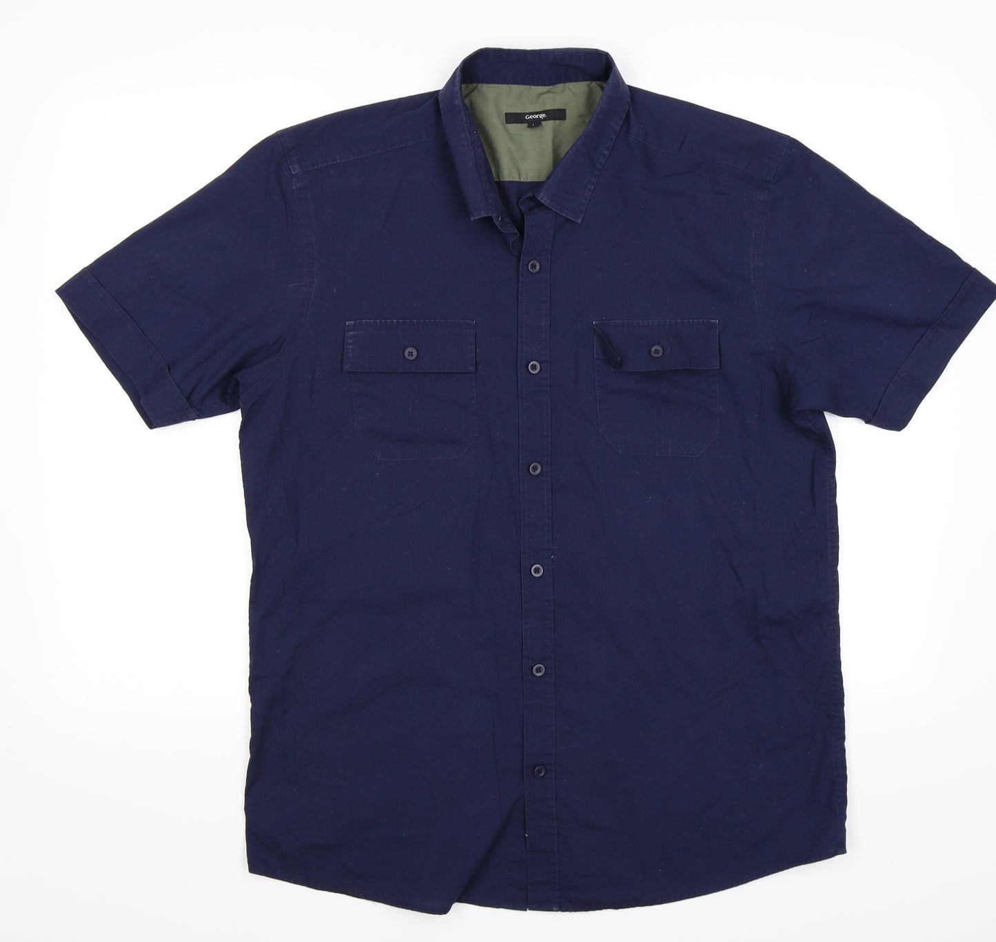gero Mens Blue    Button-Up Size L