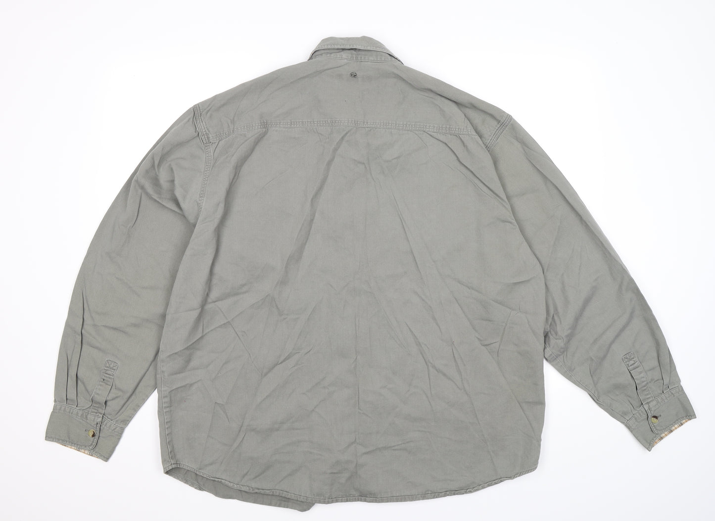 cape union Mens Green  Denim  Button-Up Size 2XL