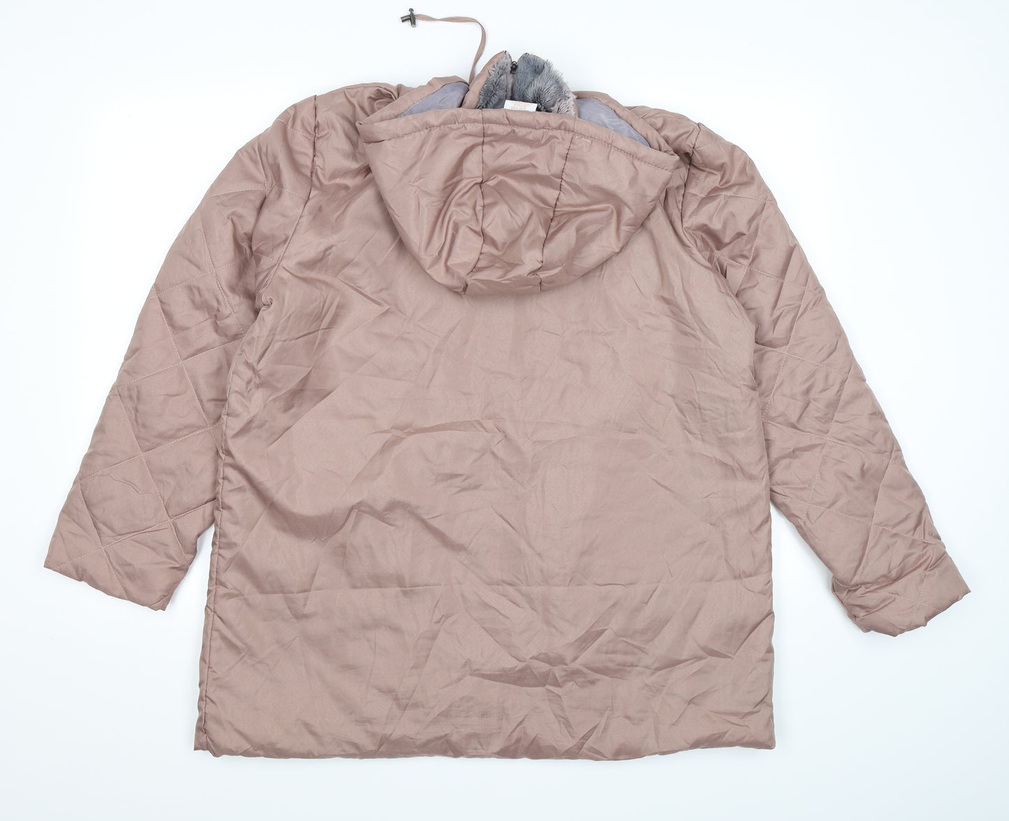Anne De Lancay Womens Pink   Quilted Jacket Size M