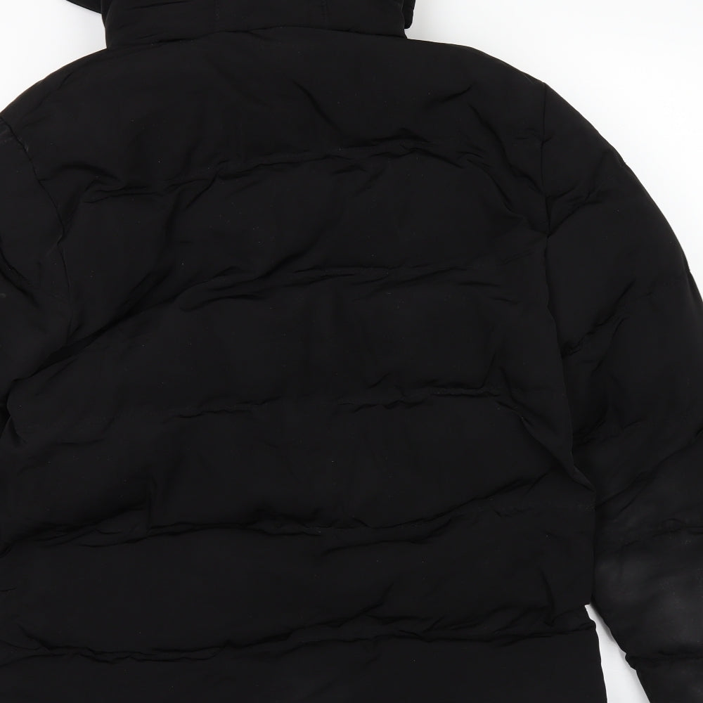SoulCal&Co Mens Black   Puffer Jacket Coat Size S