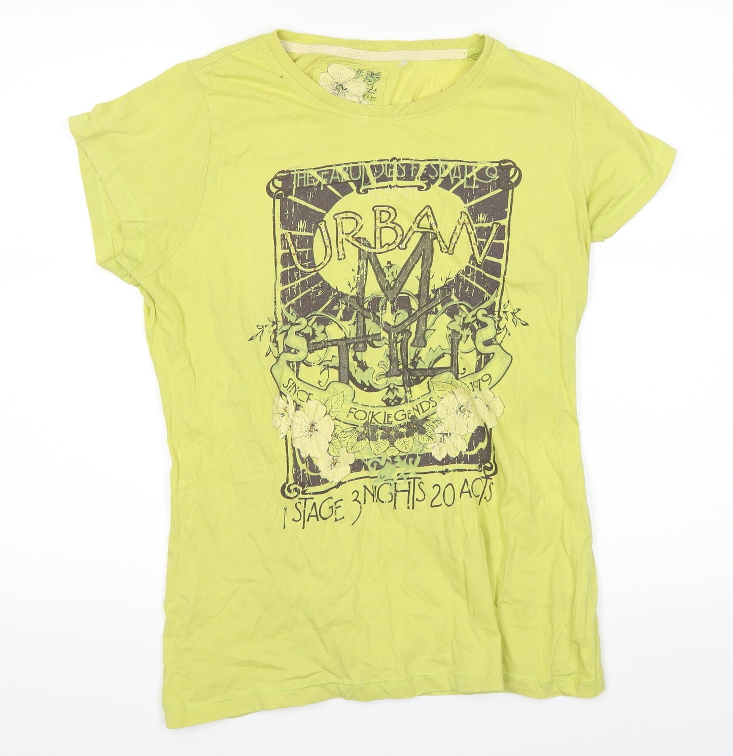 TU Womens Yellow   Basic T-Shirt Size 14
