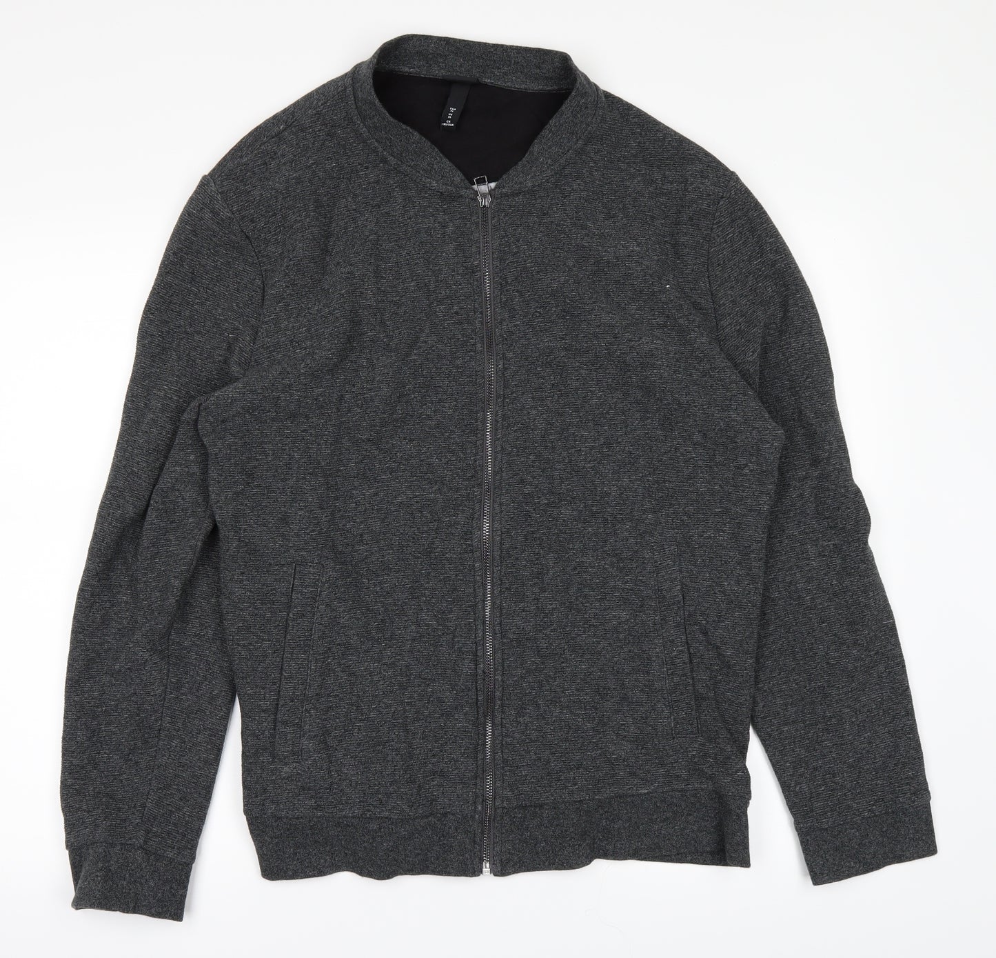 H&M Mens Grey   Full Zip Jumper Size XL